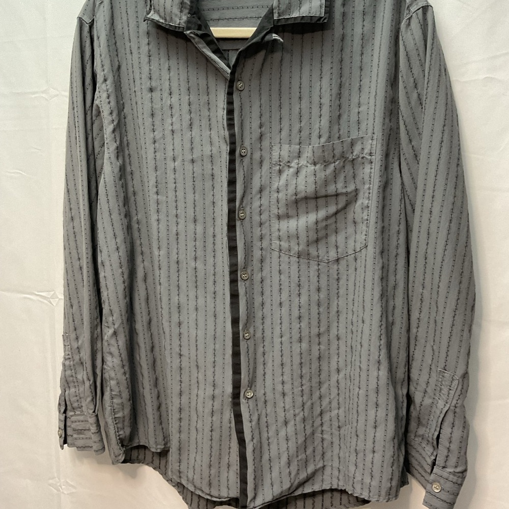 Ted Baker Gray Casual Button Down Shirt with Relaxed Fit